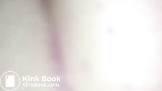 Fingering her ass while she's pooping