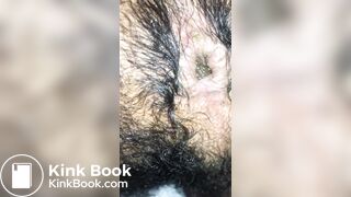 Thick and appetizing poop coming out of my hairy ass