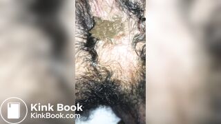 Thick and appetizing poop coming out of my hairy ass