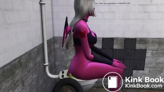 ... takes a dump in a dirty bathroom