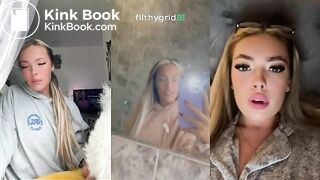 Blonde influencer toilet poop