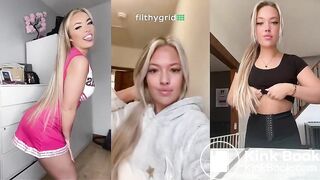 Blonde influencer toilet poop