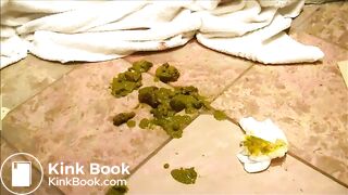 Greenish poo mess..