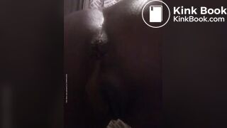 Cute little black ebony booty poops