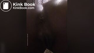 Cute little black ebony booty poops
