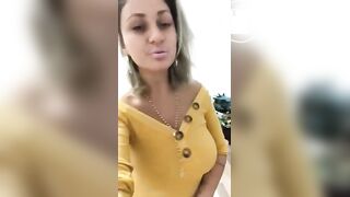 Blonde Latina stripping and shitting