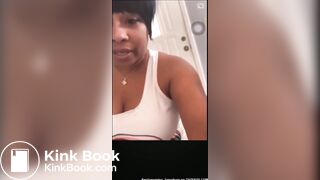 Ebony girl pooping on bucket
