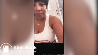 Ebony girl pooping on bucket