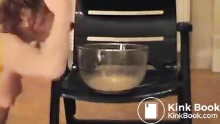 Hot girl shitting and bathing in it