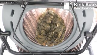 Huge fishnet leggings poop