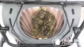 Huge fishnet leggings poop