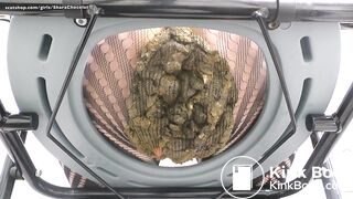 Huge fishnet leggings poop