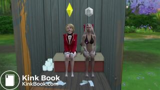 Charlie and Vaggie take a dump in a outhouse