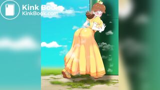 Girl scat in skirt