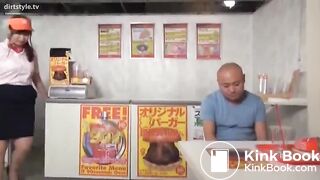 asian girl fast food scat