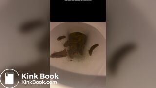 a girl filled the toilet