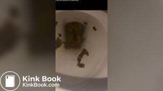 a girl filled the toilet