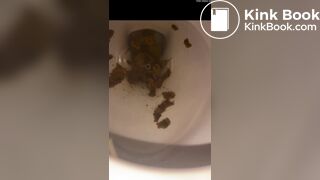 a girl filled the toilet