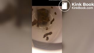 a girl filled the toilet