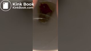 a girl filled the toilet