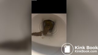 a girl filled the toilet