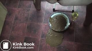 Latina shitting diarrhea on plate