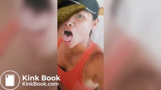 Shitting on asian girlfriends face