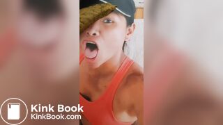 Shitting on asian girlfriends face
