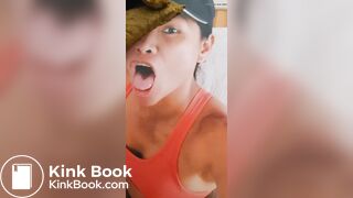 Shitting on asian girlfriends face