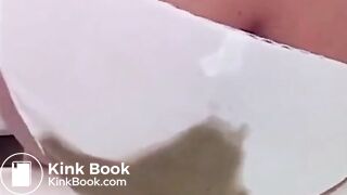 loud nasty wet shart fills her white panties & 1eak out