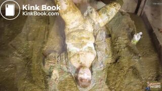 Stationed in the cowshed - german girl in cowshit