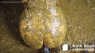 Stationed in the cowshed - german girl in cowshit