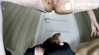 Feeding time for toilet pig 6 -