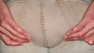 Sloppy Gray Jeans Poop