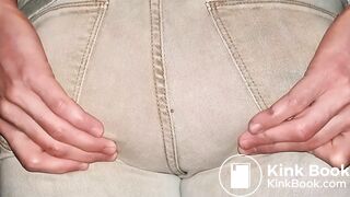 Sloppy Gray Jeans Poop