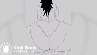 Big ass fart and shit on face animation