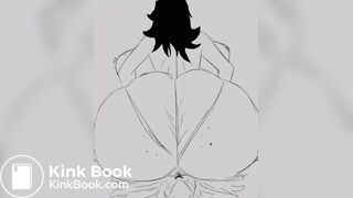 Big ass fart and shit on face animation