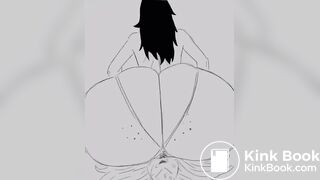 Big ass fart and shit on face animation