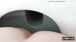 Nice back view toilet poo