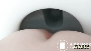 Nice back view toilet poo