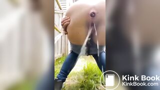 A shit in the backyard..