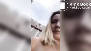 A shit in the backyard..