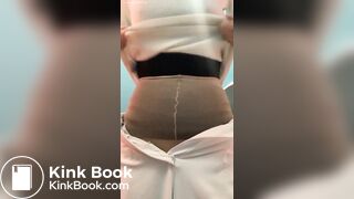 Girl poop in public commercial center