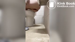 Shit on public bathroom floor - video 2