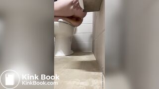 Shit on public bathroom floor - video 2