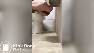 Shit on public bathroom floor - video 2
