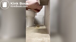 Shit on public bathroom floor - video 2