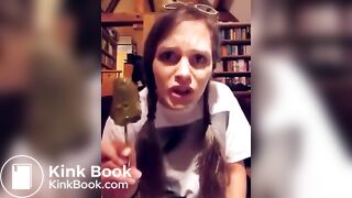 German lunatic lady eats shitty icecream..