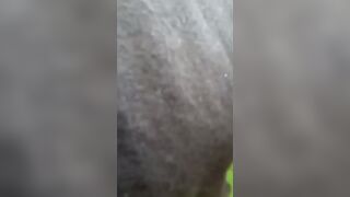 black bbw shits next to car