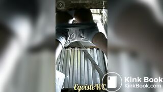 Voyeur outdoor public toilet poo..